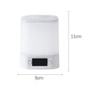 Axyaa Night Lamp Clock LED with Remote Control, USB Rechargeable, 3 Colors, Portable Bedside Lamp
