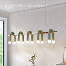 Axyaa Modern Minimalist Cream Chandelier for Dining & Study Area
