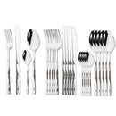 Axyaa 24pcs Stainless Steel Cutlery Set with Diamond Handle