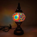 Axyaa Vintage Mosaic Glass Table Lamp Handcrafted Art Deco Night Light