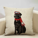 Axyaa Cute Cat Dog Christmas Party Pillow Cover 45x45cm