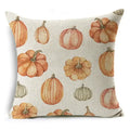 Axyaa Pumpkin Linen Pillow Cover Farmhouse Decor Sofa Car Cushion Case