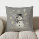 Axyaa Christmas Tree & Snowflake Pillow Cover for Sofa, Bedroom, Car