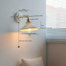 Axyaa Modern Nordic LED Stair Lamp with Pull Switch - Cream Wall Light for Bedroom