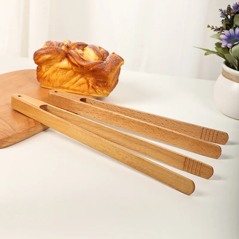 Axyaa Wood Food Tong for Cooking & Grilling