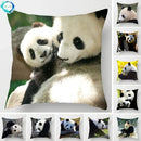 Axyaa Panda Print Polyester Cushion Cover - 45x45cm