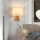 Axyaa LED Wall Lamp with Rotatable Spotlight for Bedroom Reading