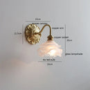 Axyaa Smoke Gray Glass LED Wall Sconce with Adjustable Copper Arm