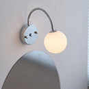 Axyaa Silver Hose Glass Ball Wall Lamp Modern Nordic Bedroom LED Light