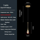 Axyaa Crystal Pendant Chandelier: Nordic Luxury Dimmable LED Fixture for Home Decoration