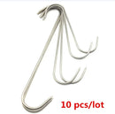 Axya Stainless Steel S Hooks for Roast Meat, Chicken Wings, and Bacon