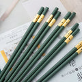 Axyaa Non-Slip Chopsticks Set - 5 Pairs, Chinese Style, Eco-friendly