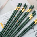Axyaa Non-Slip Chopsticks Set - 5 Pairs, Chinese Style, Eco-friendly