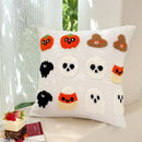 Embroidered Halloween Pillowcase Cojines Orange Pumpkin Spider Web Pillowcases