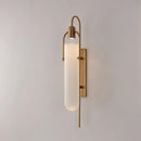 Axyaa Gold/Black Glass Modern Arc Wall Sconce LED Surface Mount Bedroom Wall Lamp