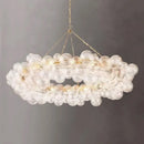 Axyaa Gold Chrome LED Ceiling Chandelier for Dining Room - Villa Lighting Fixture
