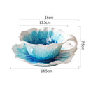 Axyaa Ceramic Butterfly Flower Coffee Cup: Elegant 3D Relief Floral Mug for Tea & Coffee