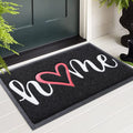 Axyaa Indoor Outdoor Non-Slip Doormat with Cute Letters for Front Door & Garden