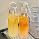 Axyaa Glass Tumbler with Handle and Straw, Heat-resistant Juice/Water Bottle, Scale Design