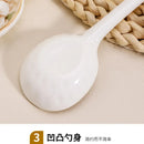 Axya Long Handle Ceramic Soup Spoon, Hand-painted Dessert and Drink Spoon