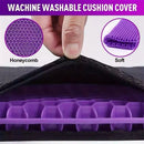 Axyaa Gel Seat Cushion: Honeycomb Design, Pressure Relief, Non-Slip Cover