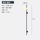 Axyaa Minimalist Double Head Black LED Wall Lamp - Bedroom Living Room Decor