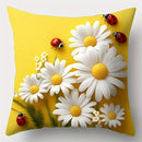 Axyaa Flower Wreath Sofa Cushion Cover Set, 17.7" x 17.7", Home Decor