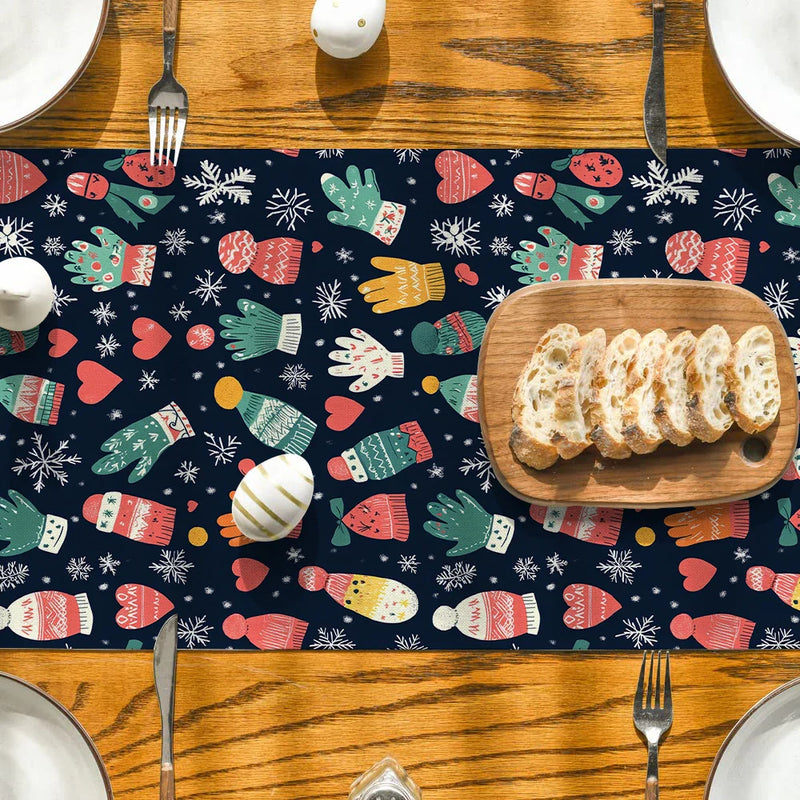 Axyaa Winter Collection Table Runner Holiday Decor Farmhouse Dining Wedding Party
