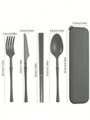 Axyaa Plastic Tableware Set for Picnics, Camping, Student Supplies