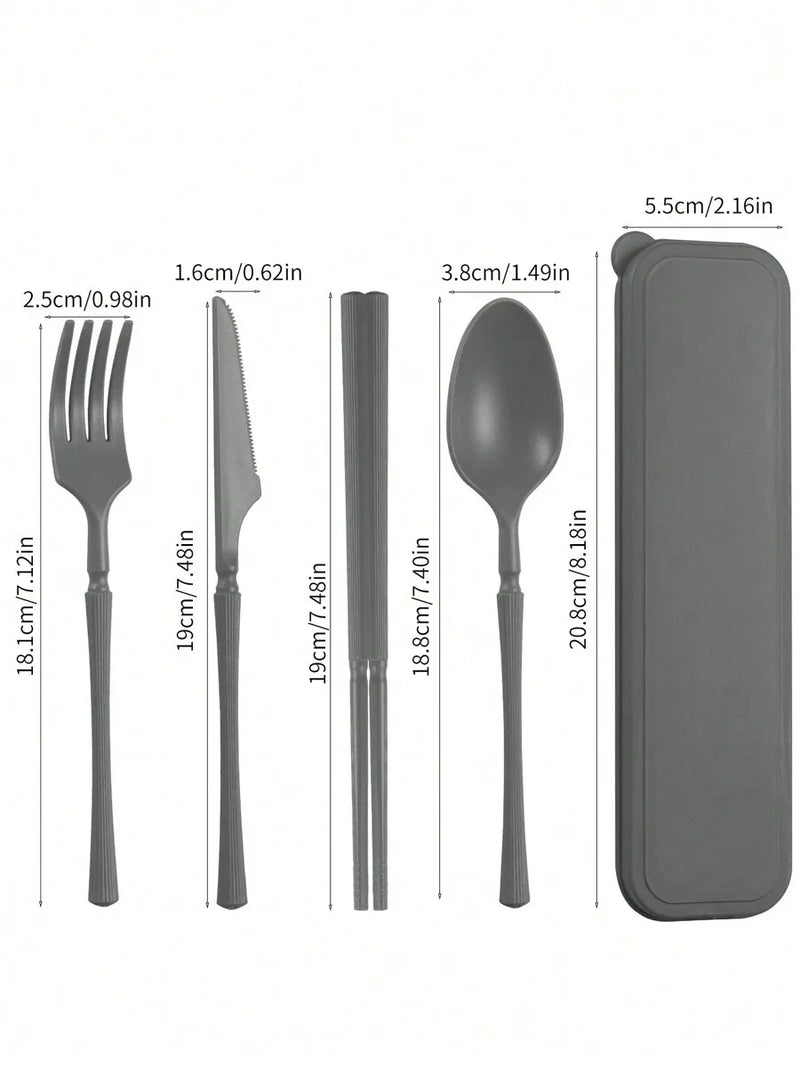 Axyaa Plastic Tableware Set for Picnics, Camping, Student Supplies