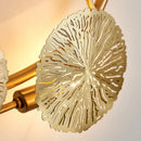 Axyaa Gold Lotus Leaf LED Wall Sconce - Modern Living Room Decor Lighting