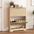 Axyaa 4-Drawer Shoe Cabinet with Adjustable Shelves