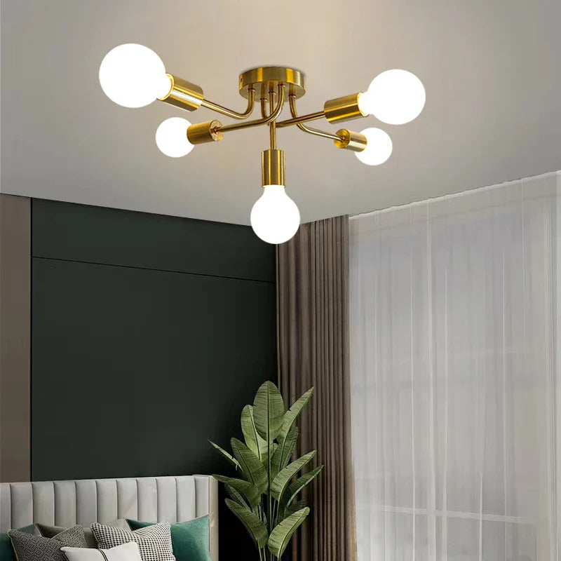 Axya Brass Ceiling Light Fixture for Modern Home Decor and Lighting