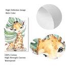 Axyaa Jungle Animal Nursery Canvas Print with Custom Name - Kids Room Wall Art