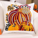 Embroidered Pumpkin Halloween Pillowcase by Axyaa - Cotton Throw Cushion Cover