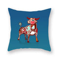 Axyaa Ethnic Elephant Mandala Cushion Cover - Bohemian Style Decorative Pillowcase
