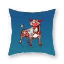 Axyaa Ethnic Elephant Mandala Cushion Cover - Bohemian Style Decorative Pillowcase