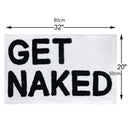 Axyaa Tufted Microfiber Black White Get Naked Bath Rug 50x80cm Toilet Bathroom Mat