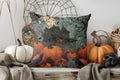 Halloween Ghosts & Castle Print Pillow Cover for Sofa, Bedroom, Car - Axyaa