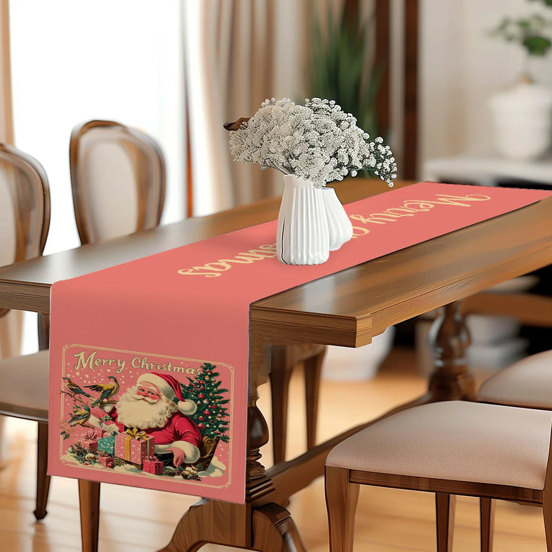 Axyaa Christmas Berry Table Runner for Kitchen Holiday Party Decoration