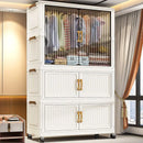 Axyaa Transparent Foldable Wardrobe - Large Capacity Bedroom Organizer