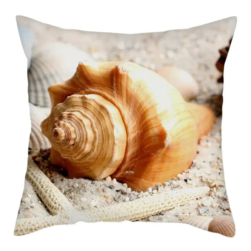 Natural Coastal Starfish Ocean Print Pillow Cover for Axyaa Home Décor