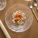 Axyaa Water Ripple Glass Salad Bowl - Specialty Tableware for Molecular Cuisine