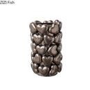 Axyaa Heart Ceramic Vase with Artificial Flowers for Desk Decoration