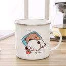 Axyaa Cartoon Bear Boob Enamel Cup Mug - Fun Drinkware Mug for Tea, Coffee, Beer