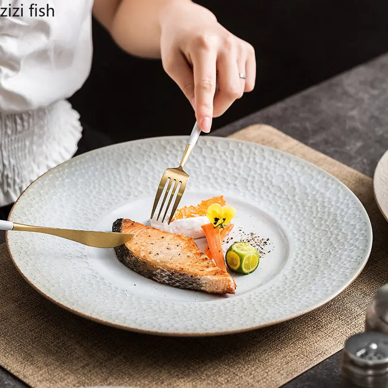 Axya Stone Grain Dinner Plate Set of 6