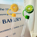 Axyaa Cute Lemon Silicone Straw Toppers for 10mm Straws