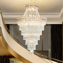 Axyaa Modern Light Luxury Crystal Chandelier for Duplex Living Room