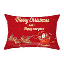 Axyaa Christmas Printed Deer & Santas Pillow Case 30x50cm
