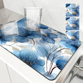 Axyaa Diatom Mud Kitchen Drain Pad Set - Absorbent Tableware Mat for Draining Bowls & Coffee Machine